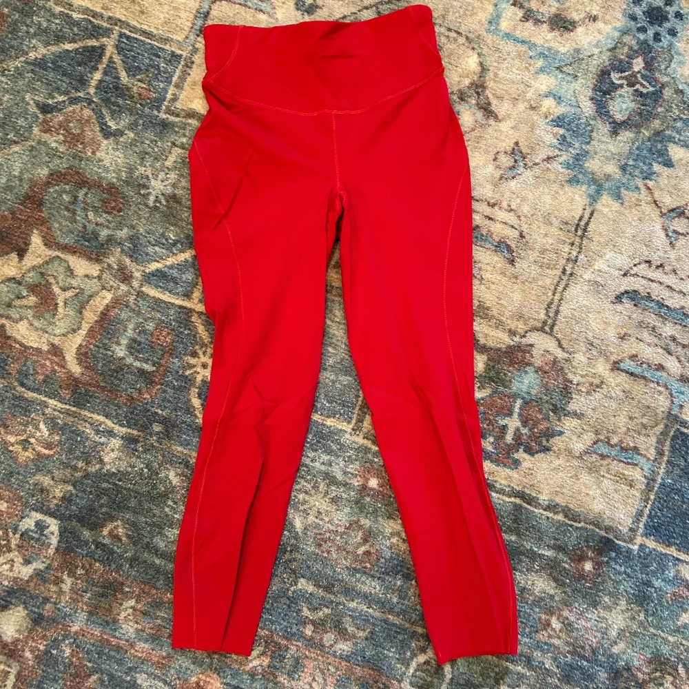 Lululemon Base Pace High Rise Tights in Dark Red
